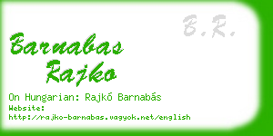 barnabas rajko business card